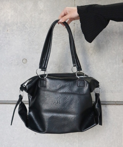 tinkerend(ティンカーエンド)の「【ユニセックス】Rivet Boston Bag / リベットボストンバッグ(ボストンバッグ・レディース・スミクロ/ブラウン/ブラック・FREE)」の14枚目の写真