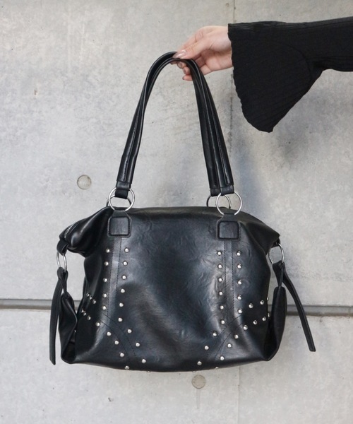 tinkerend(ティンカーエンド)の「【ユニセックス】Rivet Boston Bag / リベットボストンバッグ(ボストンバッグ・レディース・スミクロ/ブラウン/ブラック・FREE)」の18枚目の写真