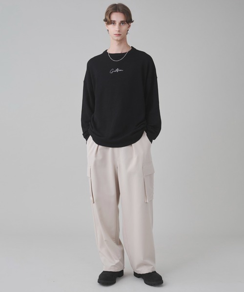 BROWNY(ブラウニー)の「BROWNY/アクセ付きワンポイントニットプルオーバー(ニット/セーター・メンズ・ブラック/ネイビー/オフホワイト・SMALL/MEDIUM/LARGE)」の22枚目の写真