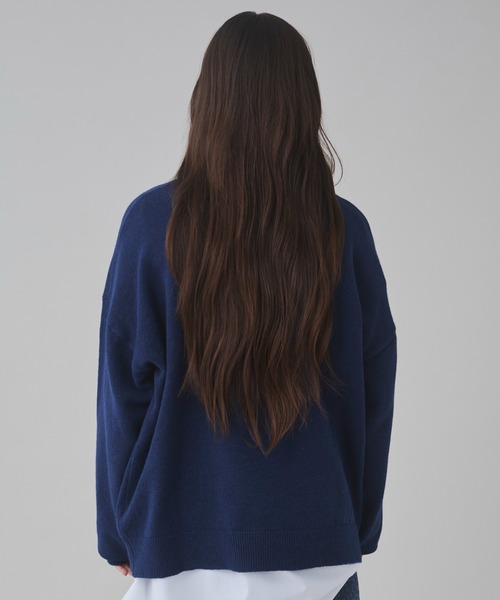 BROWNY(ブラウニー)の「BROWNY/アクセ付きワンポイントニットプルオーバー(ニット/セーター・メンズ・ブラック/ネイビー/オフホワイト・SMALL/MEDIUM/LARGE)」の15枚目の写真