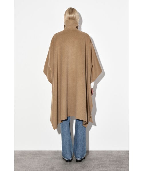 COS ウールブレンドケープ　キャメル WOOL MIX HYBRID CAPE ウールブレンドケープ ライトブラウン｜COS コス