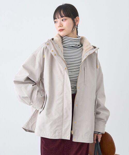 earth music&ecology（アースミュージックアンドエコロジー）の「【2025AW】マルチウェイマウンテンパーカー（マウンテンパーカー・レディース・ブラック/カーキ/ベージュ・M/L）」の6枚目の写真