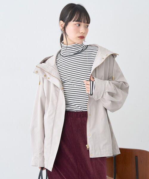 earth music&ecology（アースミュージックアンドエコロジー）の「【2025AW】マルチウェイマウンテンパーカー（マウンテンパーカー・レディース・ブラック/カーキ/ベージュ・M/L）」の10枚目の写真