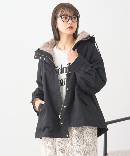 earth music&ecology（アースミュージックアンドエコロジー）の「【2025AW】マルチウェイマウンテンパーカー（マウンテンパーカー・レディース・ブラック/カーキ/ベージュ・M/L）」の12枚目の写真