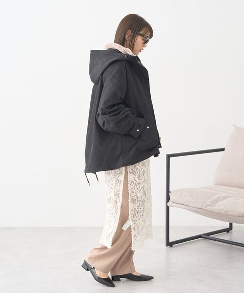 earth music&ecology（アースミュージックアンドエコロジー）の「【2025AW】マルチウェイマウンテンパーカー（マウンテンパーカー・レディース・ブラック/カーキ/ベージュ・M/L）」の15枚目の写真