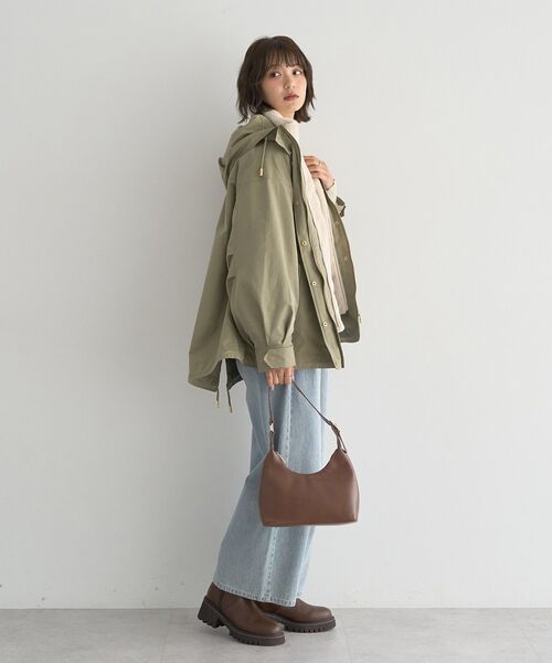 earth music&ecology（アースミュージックアンドエコロジー）の「【2025AW】マルチウェイマウンテンパーカー（マウンテンパーカー・レディース・ブラック/カーキ/ベージュ・M/L）」の20枚目の写真