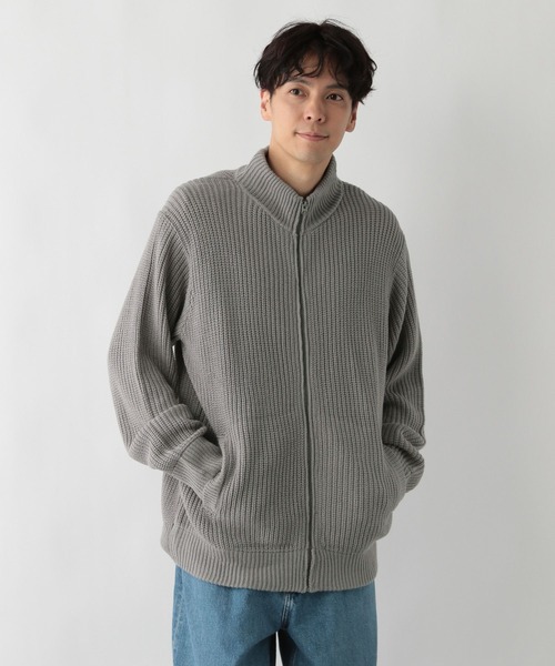 FOUND GOOD（ファウンドグッド）の「ZIPUPニット（ニット/セーター・メンズ・オレンジ系5/グレー系5/ブラック・L/XL/S/M）」の3枚目の写真