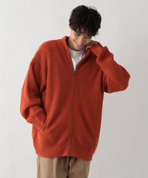 FOUND GOOD（ファウンドグッド）の「ZIPUPニット（ニット/セーター・メンズ・オレンジ系5/グレー系5/ブラック・L/XL/S/M）」の7枚目の写真