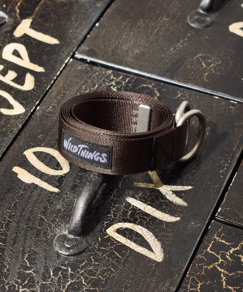 WILD THINGS(ワイルドシングス)の「【RES】【WILD THINGS】W-RING belt(ベルト・メンズ・ゴールド/ブラウン/ネイビー/ブロンズ・FREE)」の2枚目の写真
