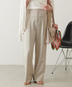 anuans ピンタックストレートパンツ ベージュ S 新品 アニュアンス anuans ピンタックストレートパンツ （BEIGE