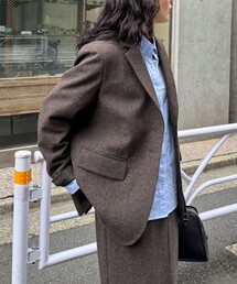 fredy emue | 《セットアップ対応》ツィードオーバージャケット(テーラードジャケット)