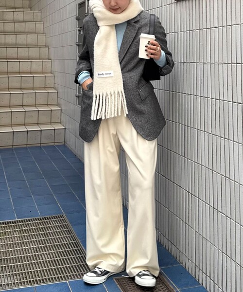 fredy emue（フレディエミュ）の「《セットアップ対応》ツィードオーバージャケット（テーラードジャケット・レディース・ダークブラウン/チャコールグレー・38）」の4枚目の写真