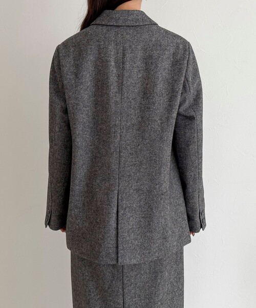 セール】《セットアップ対応》ツィードオーバージャケット（テーラード