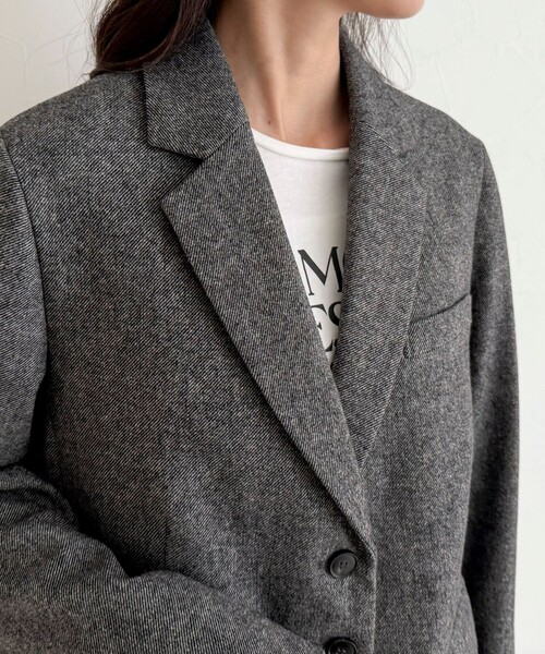セール】《セットアップ対応》ツィードオーバージャケット（テーラード