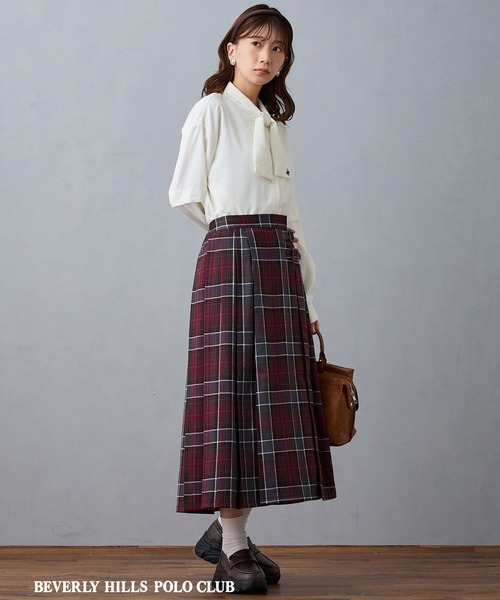 BEVERLY HILLS POLO CLUB(ビバリーヒルズポロクラブ)の「【BEVERLY HILLS POLO CLUB】ボウタイブラウス(シャツ/ブラウス・レディース・ネイビー系/オフホワイト/ブラウン系/サックスブルー/イエロー/ピンク・MEDIUM/M)」の15枚目の写真