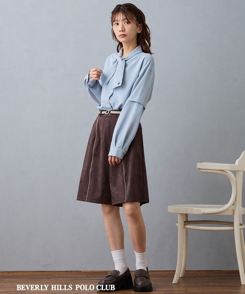 BEVERLY HILLS POLO CLUB(ビバリーヒルズポロクラブ)の「【BEVERLY HILLS POLO CLUB】ボウタイブラウス(シャツ/ブラウス・レディース・ネイビー系/オフホワイト/ブラウン系/サックスブルー/イエロー/ピンク・MEDIUM/M)」の17枚目の写真