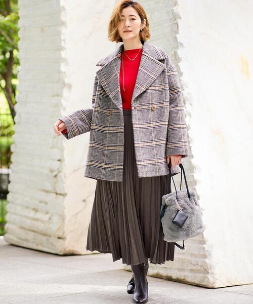 grove（グローブ）の「エコファーポーチ付き2WAYショルダー（ショルダーバッグ・レディース・アイボリー/ブラウン系その他/ナチュラル/ダークグレー・00）」の10枚目の写真