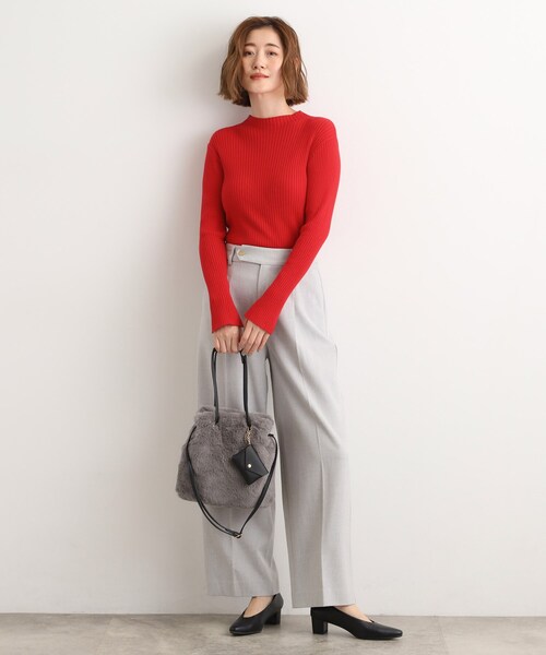 grove（グローブ）の「エコファーポーチ付き2WAYショルダー（ショルダーバッグ・レディース・アイボリー/ブラウン系その他/ナチュラル/ダークグレー・00）」の12枚目の写真