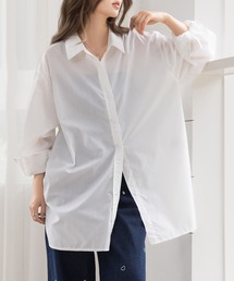 DAY CLOSET | 【ハリ感が魅力のブロード生地】長袖ヨーク切り替えレギュラーカラールーズシャツ レディース(シャツ/ブラウス)