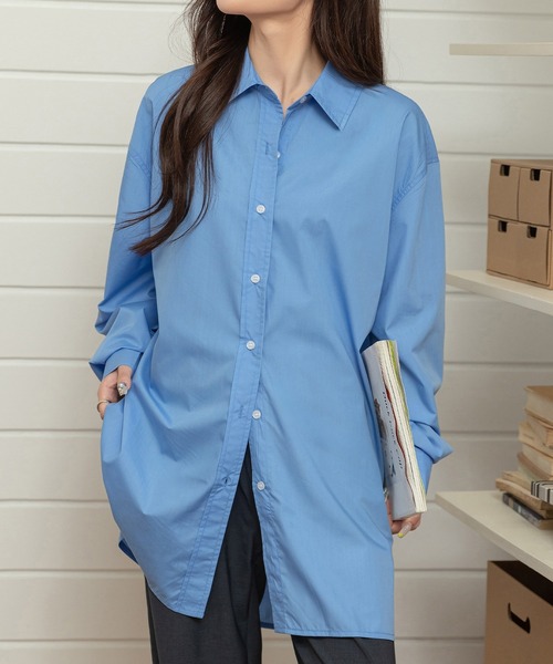 deres デレス　青色 ブルー　長袖シャツ 000000001361_aDsdey0.jpg