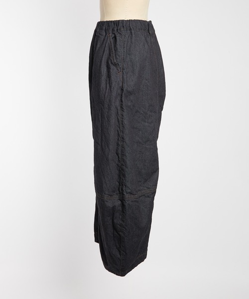 gomme（ゴム）の「デニムバルーンパンツ（デニムパンツ・レディース・インディゴブルー/ブラック/アイボリー・MEDIUM）」の12枚目の写真