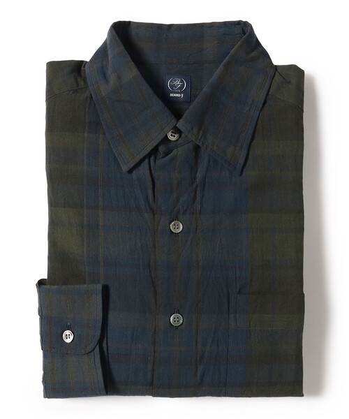 BEAMS F(ビームスエフ)の「コットン グリーン マドラスチェック ビックシャツ(シャツ/ブラウス・メンズ・グリーン・L/M/S)」の2枚目の写真