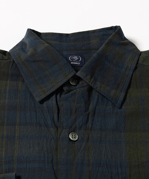BEAMS F(ビームスエフ)の「コットン グリーン マドラスチェック ビックシャツ(シャツ/ブラウス・メンズ・グリーン・L/M/S)」の3枚目の写真