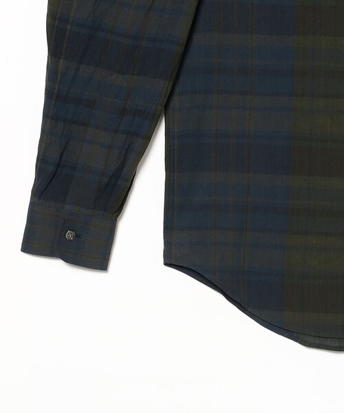 BEAMS F(ビームスエフ)の「コットン グリーン マドラスチェック ビックシャツ(シャツ/ブラウス・メンズ・グリーン・L/M/S)」の4枚目の写真