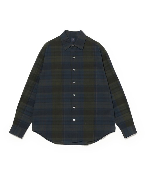 BEAMS F(ビームスエフ)の「コットン グリーン マドラスチェック ビックシャツ(シャツ/ブラウス・メンズ・グリーン・L/M/S)」の10枚目の写真