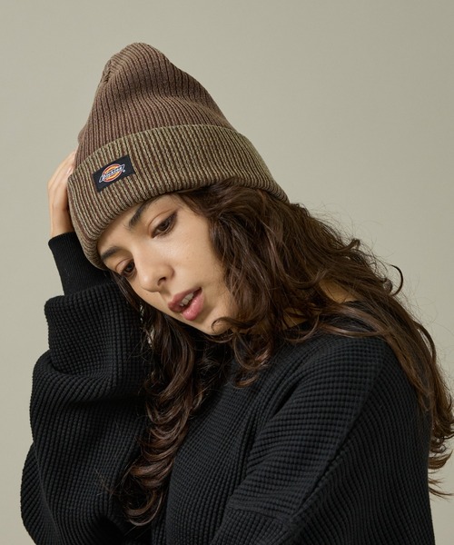 ABAHOUSE（アバハウス）の「【Dickies / ディッキーズ】EX CIRCLE LOGO PIGMENT KNIT WATCH/ニット帽/ユニセックス【WEB限定】（ニットキャップ/ビーニー・メンズ・グリーン/ブルー/レッド/ブラウン/ブラック・フリー）」の3枚目の写真