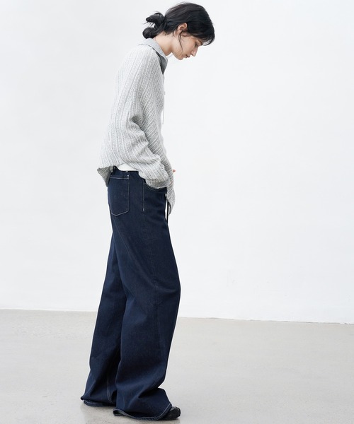 tageechita(タジチタ)の「【tageechita】アシンメトリーデザイン テクスチャー ニットプルオーバー(ニット/セーター・レディース・ライトグレー/アイボリー・S/M)」の18枚目の写真