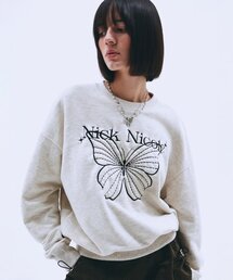 SHINE BUTTERFLY SWEATSHIRT_OATMEAL