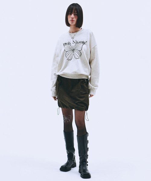NICK&NICOLE(ニックアンドニコール)の「SHINE BUTTERFLY SWEATSHIRT_OATMEAL(スウェット・レディース・その他・FREE)」の3枚目の写真