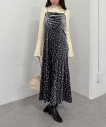 ワンピース（グレー/灰色系・花柄・ボタニカル柄）ファッション通販