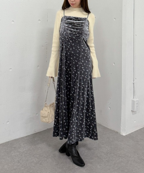 花柄ベロアキャミワンピース（ワンピース）｜archives（アルシーヴ）の