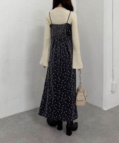 花柄ベロアキャミワンピース（ワンピース）｜archives（アルシーヴ）の