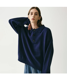 Kamen Collar Knit NAVY