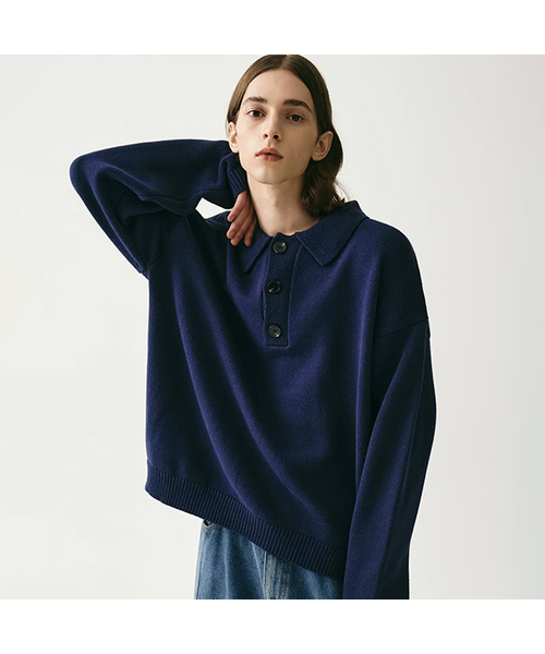 ダークフラワージャガードプライムオーバーニットVネックカーディガン