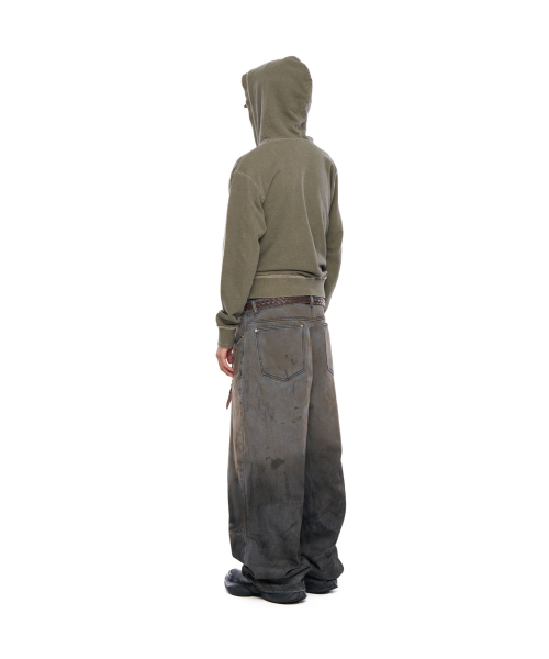AAKAM（アーカム）の「Vintage Damaged Zip-Up Hoodie (Khaki)（パーカー・レディース・その他・1/2）」の7枚目の写真