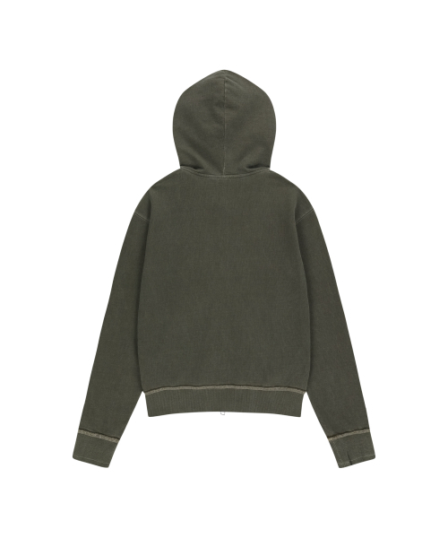 AAKAM（アーカム）の「Vintage Damaged Zip-Up Hoodie (Khaki)（パーカー・レディース・その他・1/2）」の9枚目の写真