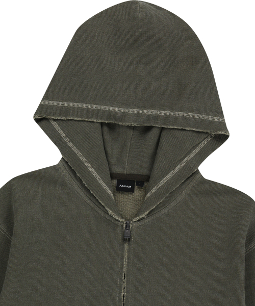 AAKAM（アーカム）の「Vintage Damaged Zip-Up Hoodie (Khaki)（パーカー・レディース・その他・1/2）」の10枚目の写真