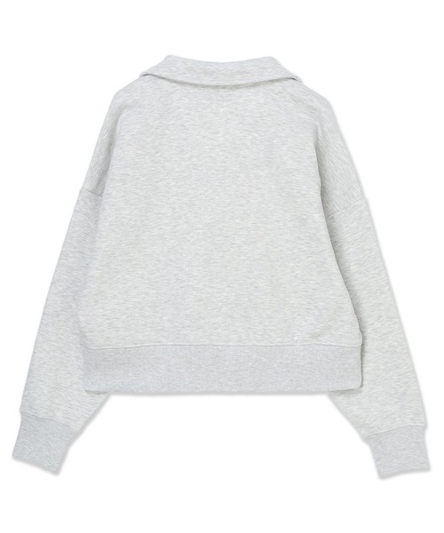 GUESS JEANS（ゲスジーンズ）の「GUESS JEANS Notched Collar Crop Sweat スウェット（スウェット・レディース・グレー/ブラック・X-SMALL/SMALL/MEDIUM）」の9枚目の写真