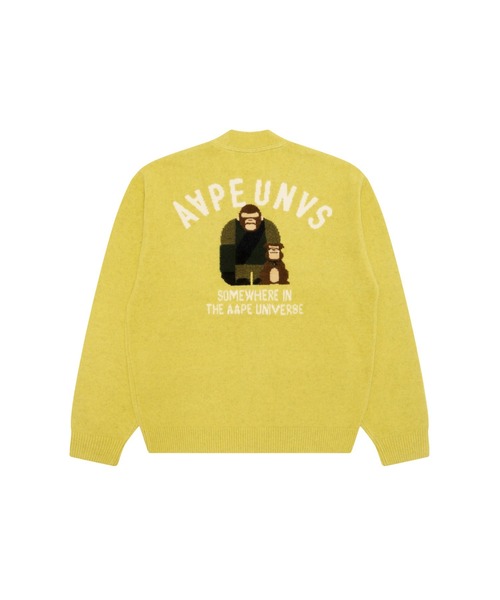 AAPE BY A BATHING APE(エーエイプバイアベイシングエイプ)の「AAPER "ALDO & BRAVO" KNIT CARDIGAN(カーディガン/ボレロ・メンズ・イエロー/ブラック・LARGE/X-LARGE/SMALL/MEDIUM)」の2枚目の写真
