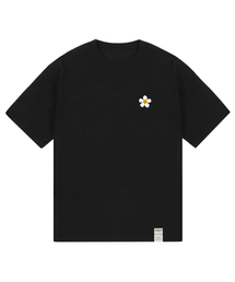 GRAVER（グレーバー）の「[UNISEX] SMALL FLOWER DOT WHITE CLIP SHORT SLEEVE T-SHIRT_BLACK（Tシャツ/カットソー）」