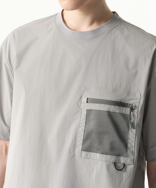 MUSINSA STANDARD（ムシンサスタンダード）の「[シティレジャー] ユーティリティメッシュポケットウーブンTシャツ [ライトグレー]（Tシャツ/カットソー・メンズ・その他・SMALL/MEDIUM/LARGE/X-LARGE/XX-LARGE）」の5枚目の写真
