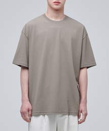 [クールタンダード] オーバーサイズクルーネックTシャツ [ダスティベージュ]