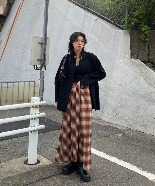 セール】UND DRAPE CHECK SKIRT（スカート）｜Ameri（アメリ）の