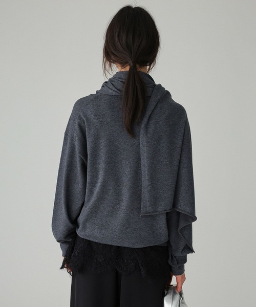 BABYLONE（バビロン）の「レイヤードニットセット（ニット/セーター・レディース・オフホワイト/チャコールグレー・フリー）」の14枚目の写真