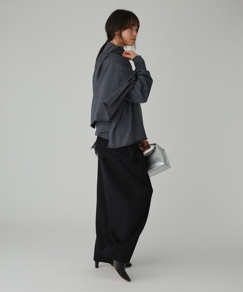 BABYLONE（バビロン）の「レイヤードニットセット（ニット/セーター・レディース・オフホワイト/チャコールグレー・フリー）」の16枚目の写真