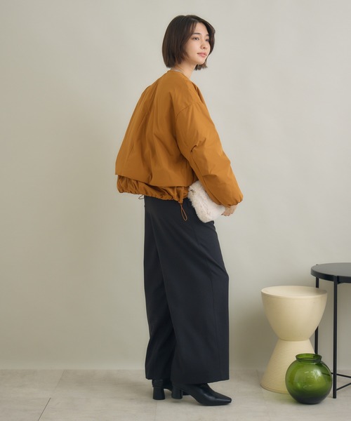 KATHARINE ROSS（キャサリンロス）の「【KATHARINE ROSS】【サスティナブル＆軽暖アウター】Sorona中綿エコブルゾン（ブルゾン・レディース・ネイビー/キャメル/グレイッシュベージュ・FREE）」の11枚目の写真